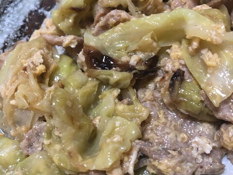 豚切り落としとキャベツのマヨしょうゆ風味